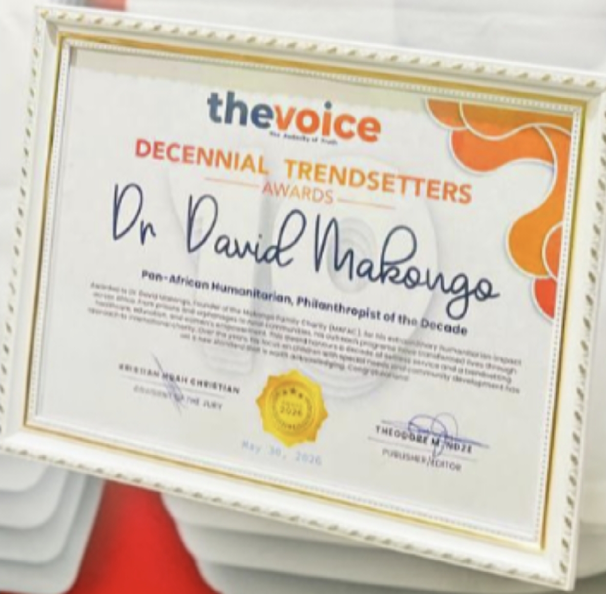 Honored and Grateful: Pan-African Humanitarian Award